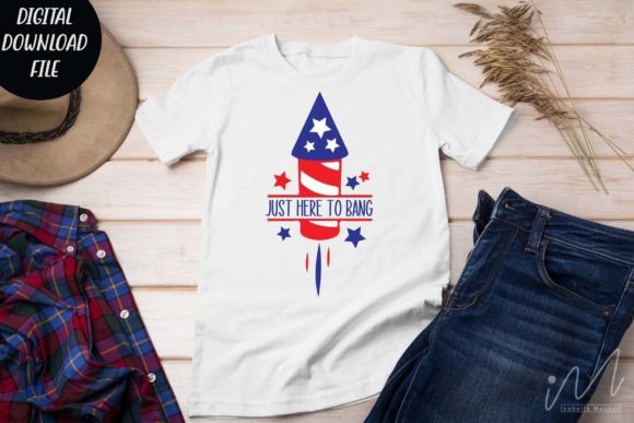 Reviewing the Just Here to Bang SVG for 4th of July Embroidery
