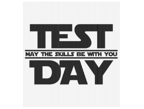 Reviewing the Test Day Quote Teacher Graphic